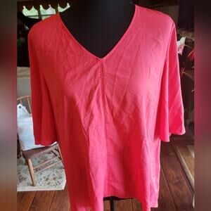 CHICOS 1/S red snakebite top‎ shortsleeved